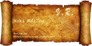Voki Róza névjegykártya
