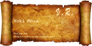 Voki Róza névjegykártya